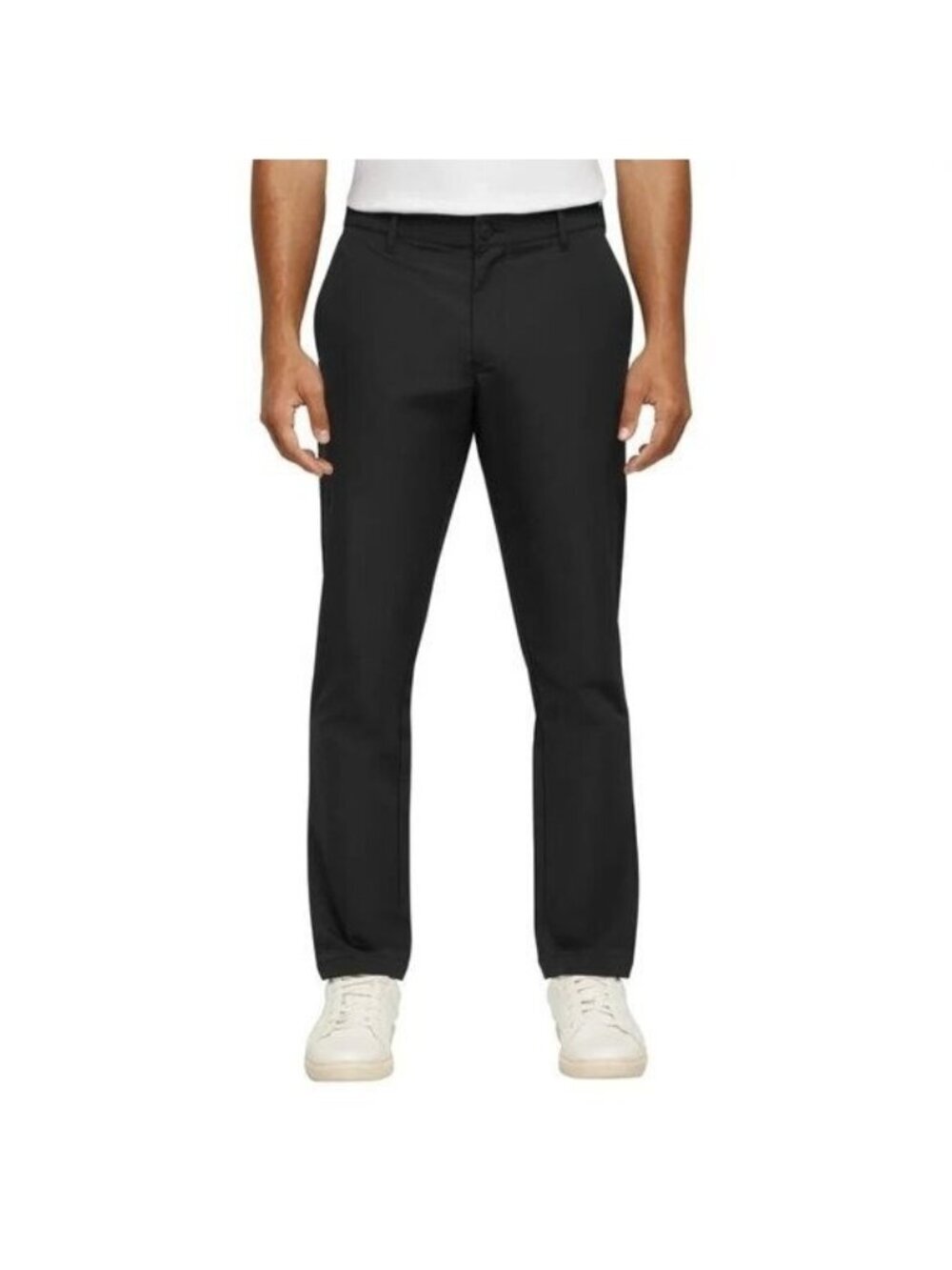 NEW Banana Republic Men's 36x29 Flat Front Pants Slim Fit Black Polyester P0443